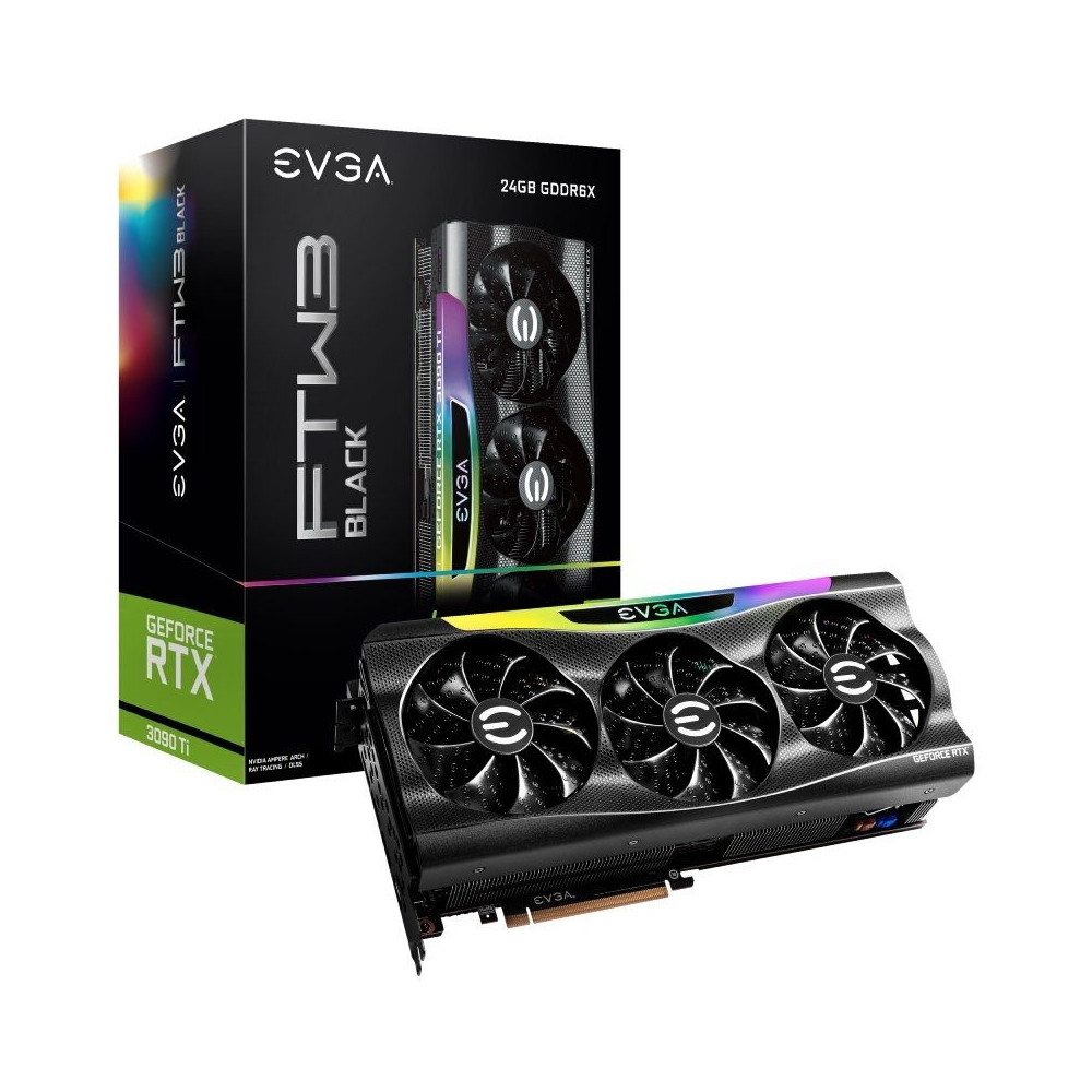 Tarjeta Gráfica EVGA GeForce RTX 3090 Ti FTW3 BLACK GAMING/ 24GB GDDR6X - Imagen 1