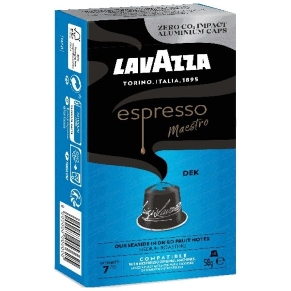 Cápsula Lavazza Espresso Maestro Dek Descafeinado para cafeteras Nespresso/ Caja de 10 - Imagen 1