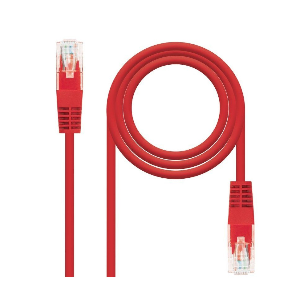 Cable de Red RJ45 UTP Nanocable 10.20.0400-L30 Cat.6/ 30cm/ Rojo - Imagen 1