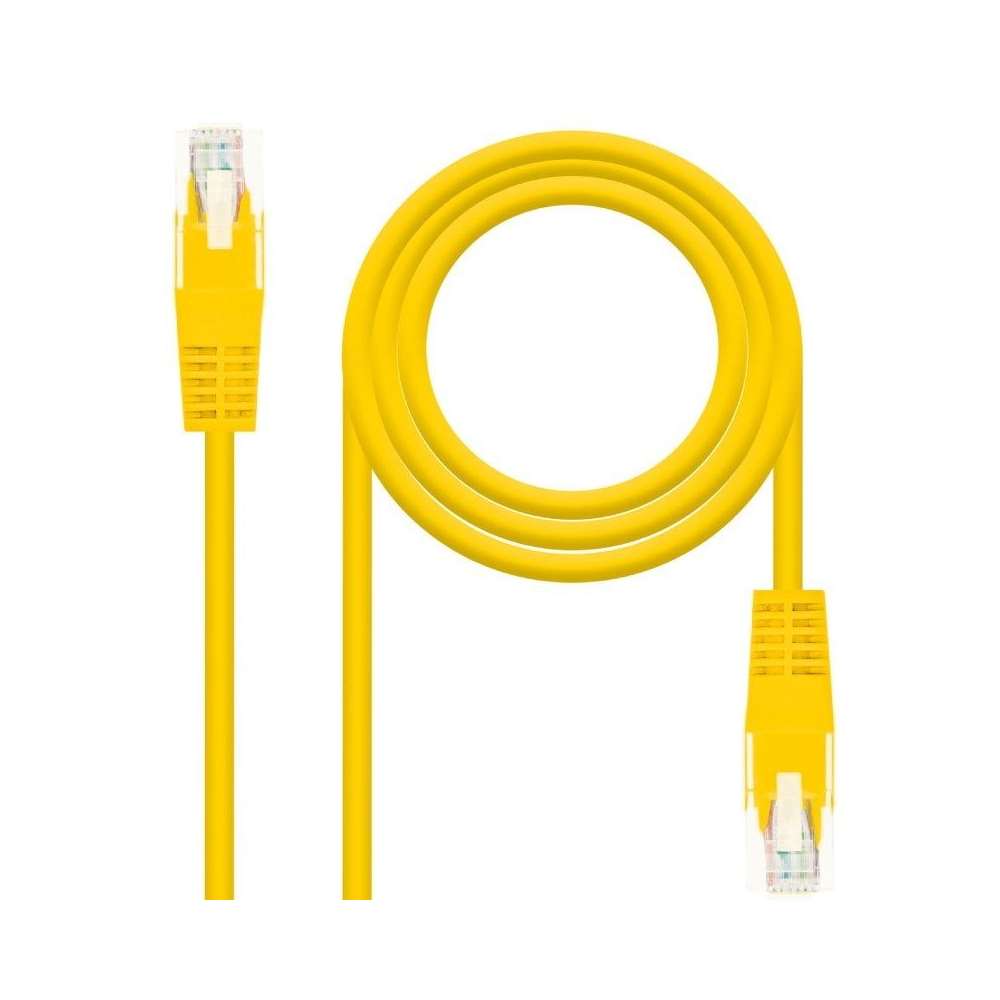 Cable de Red RJ45 UTP Nanocable 10.20.0400-L30 Cat.6/ 30cm/ Amarillo - Imagen 1