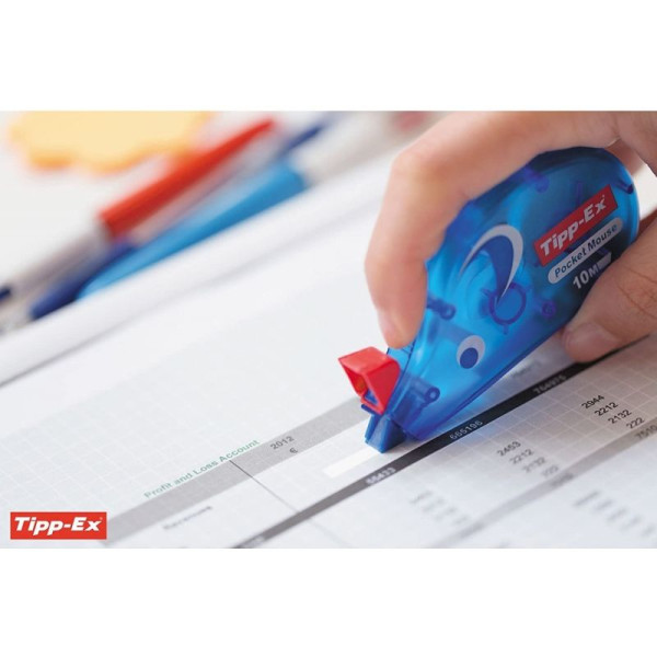 Caja de Correctores de Escritura en Cinta Bic Tipp-Ex Pocket Mouse/ 4.2mm x 10m/ 10 unidades - Imagen 3