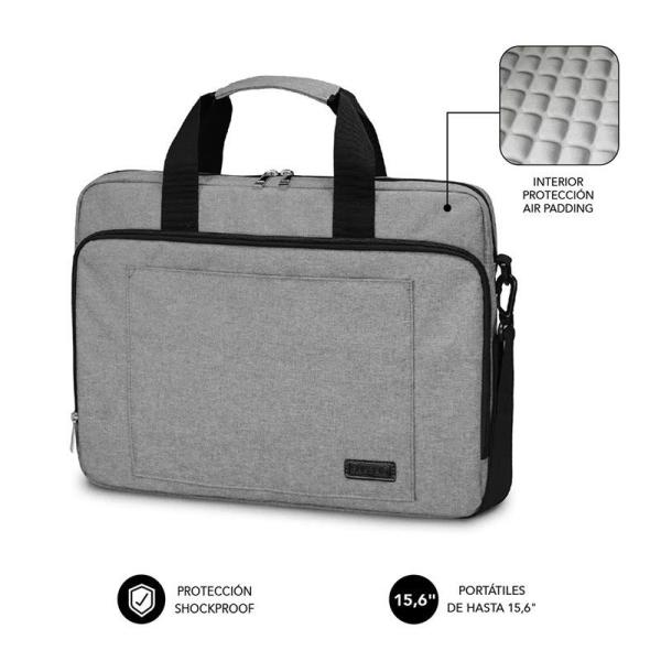 Maletín Subblim Air Padding Laptop Bag para Portátiles hasta 15.6'/ Cinta para Trolley/ Gris - Imagen 1