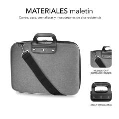 Maletín Subblim EVA Laptop Bag PL para Portátiles hasta 15.6'/ Cinta para Trolley/ Gris - Imagen 3
