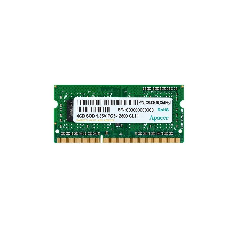 Memoria RAM Apacer 4GB/ DDR3/ 1600 MHz/ 1.35V/ SODIMM - Imagen 1