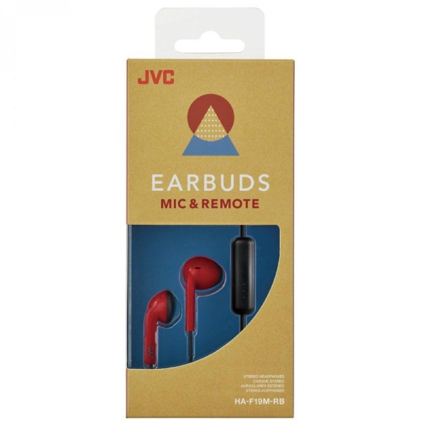 Auriculares JVC HAF19MRB/ con Micrófono/ Jack 3.5/ Rojos - Imagen 3
