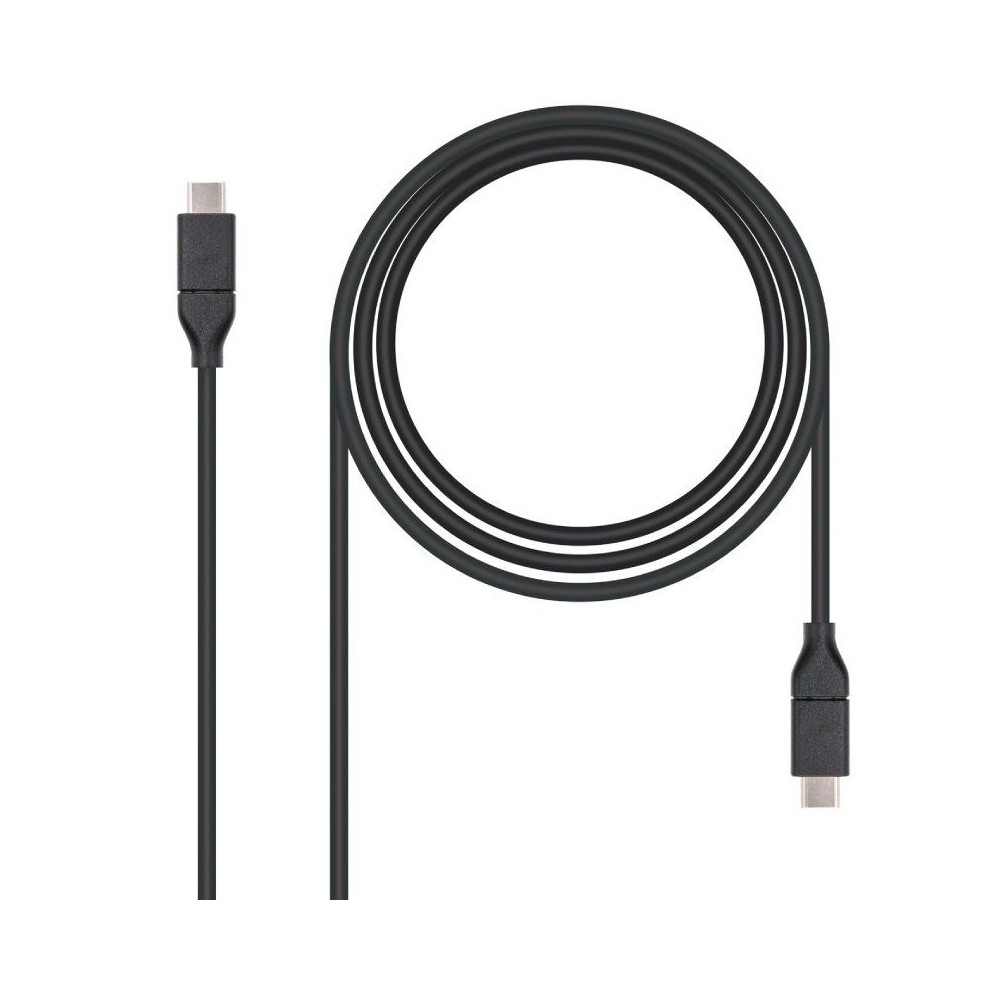 Cable USB 3.1 Nanocable 10.01.4101/ USB Tipo-C Macho - USB Tipo-C Macho/ 1m/ Negro - Imagen 1