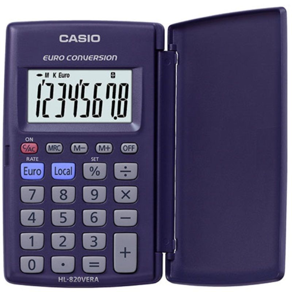 Calculadora de Bolsillo Casio HL-820VER/ Azul - Imagen 1