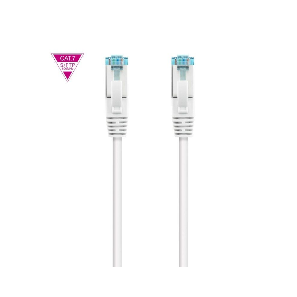 Cable de Red RJ45 SFTP Nanocable 10.20.1701-W Cat.7/ 1m/ Blanco - Imagen 1