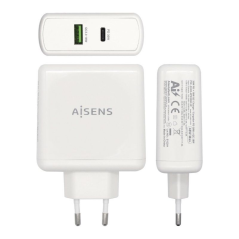 Cargador de Pared Aisens ASCH-2PD30QC-W/ 1xUSB Tipo-C/ 1x USB/ 48W - Imagen 2