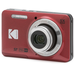 Cámara Digital Kodak Pixpro FZ55/ 16MP/ Zoom Óptico 5x/ Roja