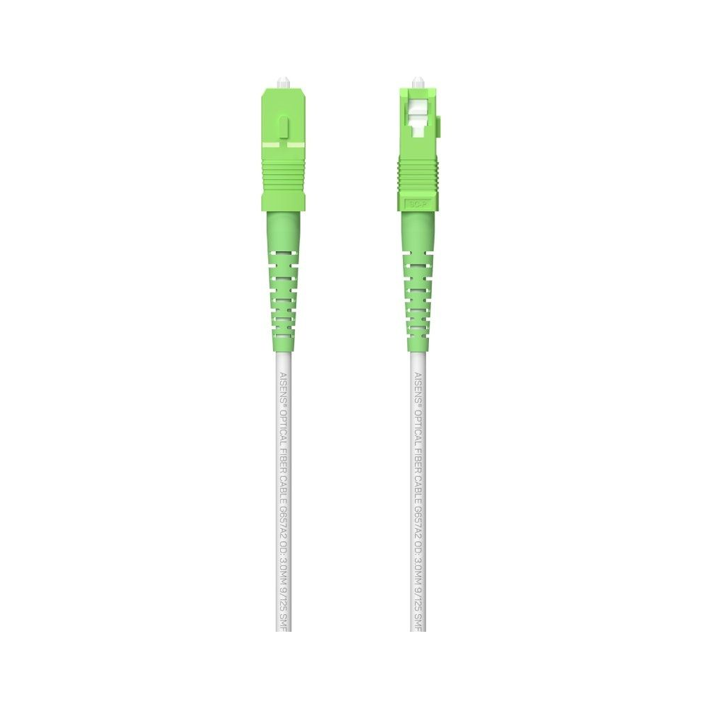 Cable de Fibra Óptica G657A2 3.0 9/125 SMF Aisens A152-0615/ LSZH/ 60m/ Blanco