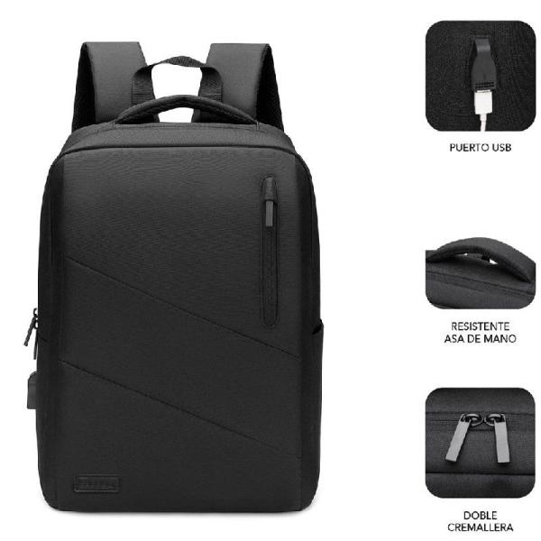 Mochila Subblim City Backpack para Portátiles hasta 15.6'/ Puerto USB - Imagen 2
