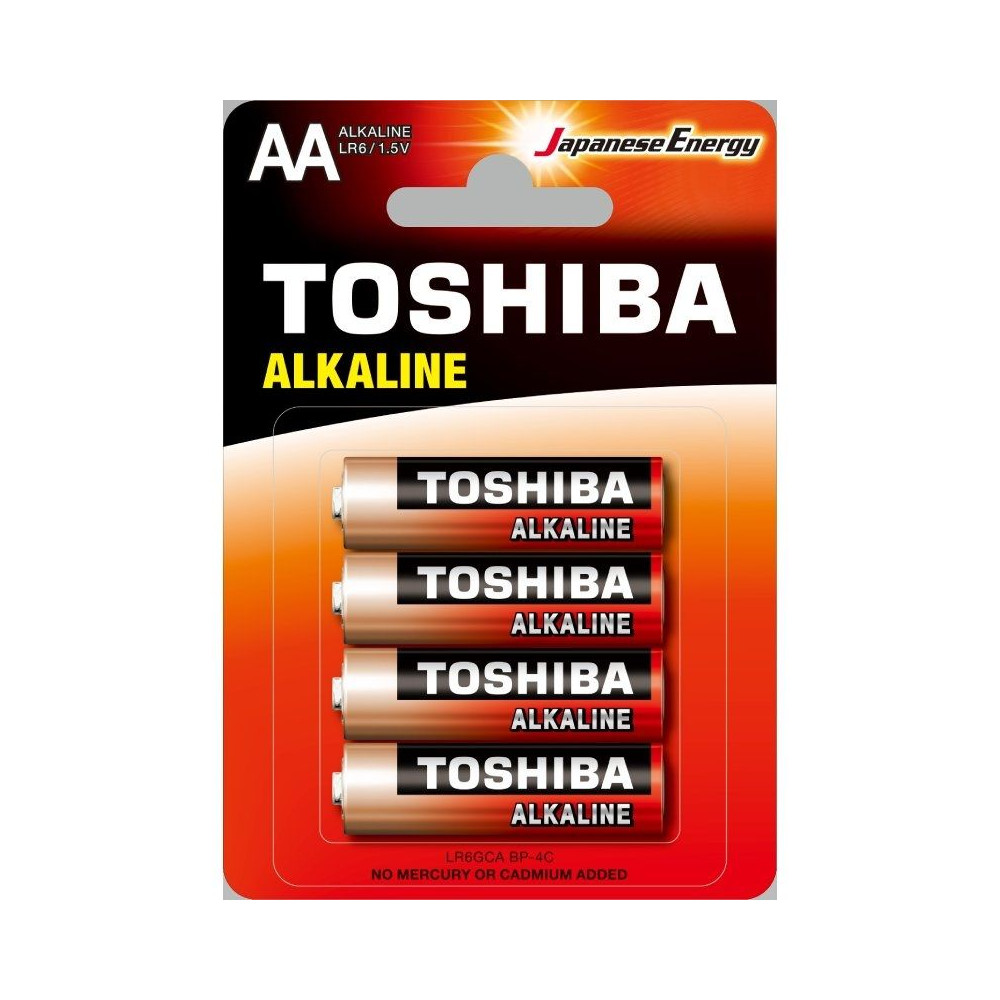 Pack de 4 Pilas AA Toshiba LR6 Eco/ 1.5V/ Alcalinas