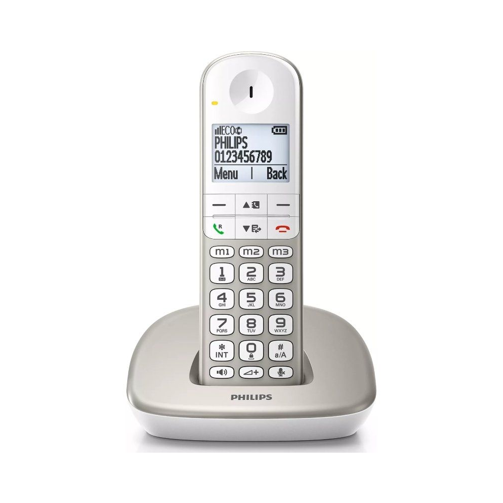 Teléfono Inalámbrico Philips XL4901S/ Plata y Blanco
