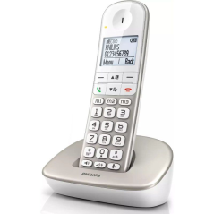 Teléfono Inalámbrico Philips XL4901S/ Plata y Blanco