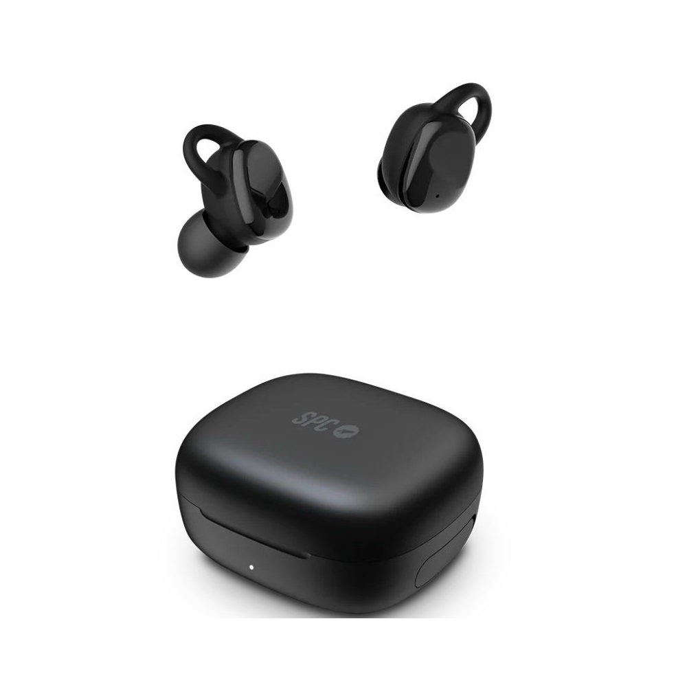 Auriculares Bluetooth SPC Ether Sport con estuche de carga/ Autonomía 3.5h/ Negro
