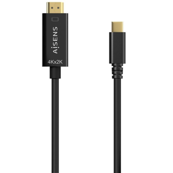 Cable Conversor HDMI 4K Aisens A109-0623/ USB Tipo-C Macho - HDMI Macho/ 0.8m/ Negro