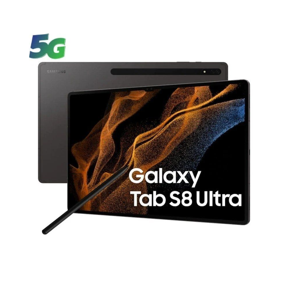Tablet Samsung Galaxy Tab S8 Ultra 14.6'/ 12GB/ 256GB/ Octacore/ 5G/ Gris Grafito