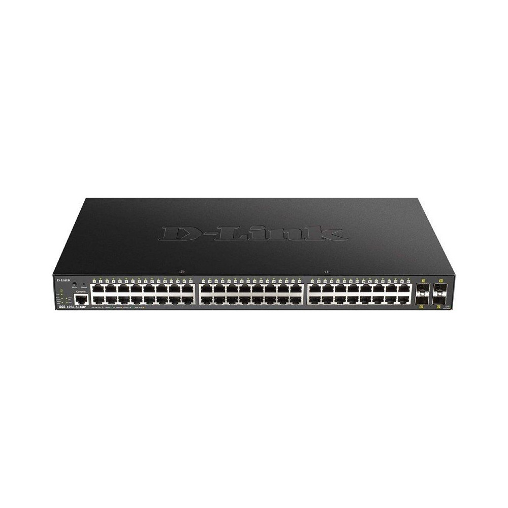 Switch Gestionado D-Link Smart DGS-1250-52XMP 52 Puertos/ RJ-45 10/100/1000 PoE/ SFP