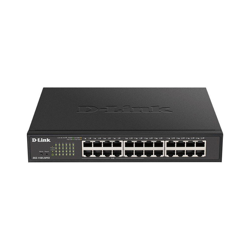 Switch Gestionable D-Link DGS-1100-24PV2 24 Puertos/ RJ-45 Gigabit 10/100/1000 PoE