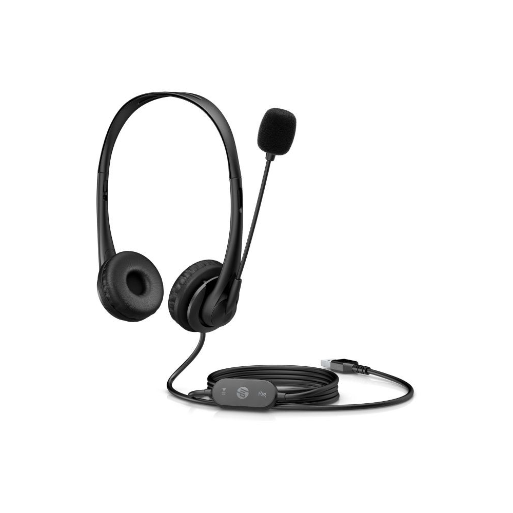 Auriculares HP G2 Stereo / con Micrófono/ USB/ Negros