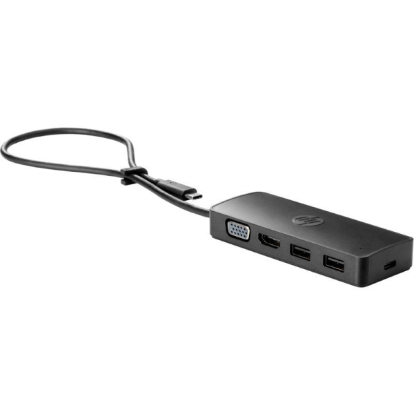 HUB USB 3.0 Tipo-C HP USB-C Travel HUB G2/ 2 Puertos USB/ 1 HDMI/ 1 VGA/ Negro