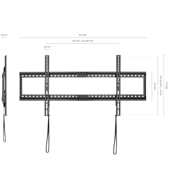 Soporte de Pared Fijo Aisens WT90F-119 para TV de 37-90'/ hasta 75kg