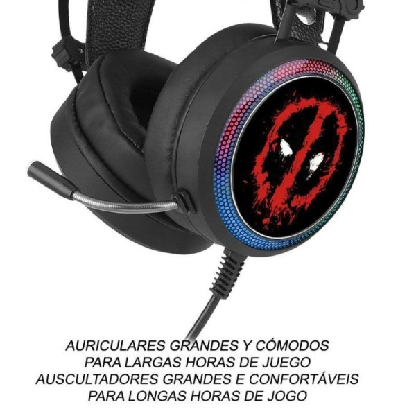 Auriculares Gaming con Micrófono Leotec Deadpool 001 Marvel/ Jack 3.5