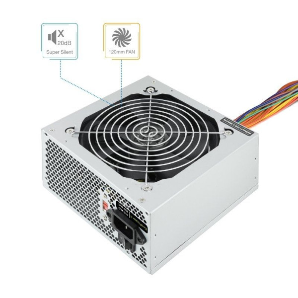 Fuente de Alimentación TooQ TQEP-500S-INT/ 500W/ Ventilador 12cm - Imagen 2