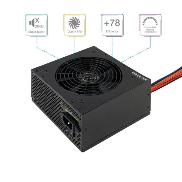 Fuente de Alimentación TooQ TQEP-550SP/ 550W/ Ventilador 12cm - Imagen 2