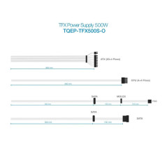 Fuente de Alimentación TFX TooQ TQEP-TFX500S-O/ 500W/ Ventilador 8cm - Imagen 4