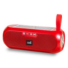 Altavoz Música Universal Bluetooth COOL Glasgow Rojo (10W) Con Panel Solar