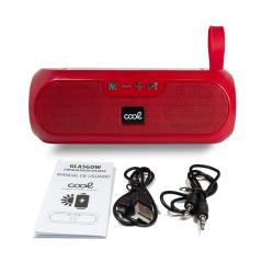 Altavoz Música Universal Bluetooth COOL Glasgow Rojo (10W) Con Panel Solar