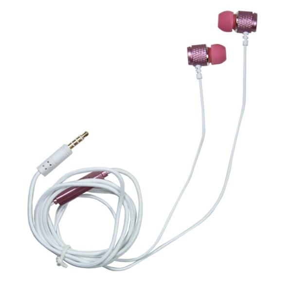 Auriculares 3,5 mm COOL Metalizado Stereo Con Micro Rosa