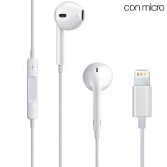 Auriculares Blancos COOL Stereo Con Micro para iPHONE 7 / 8 / X (Lightning Bluetooth)