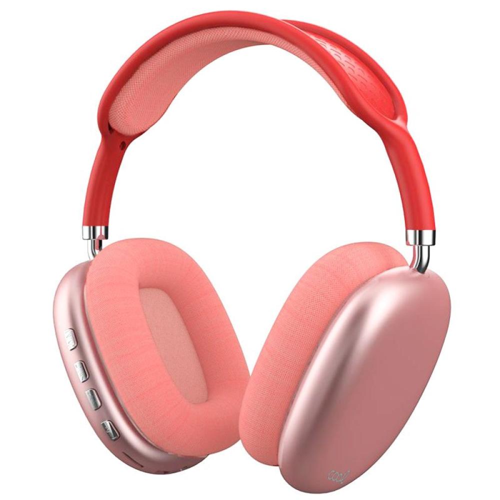 Auriculares Stereo Bluetooth Cascos COOL Active Max Rojo-Rosa