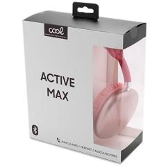 Auriculares Stereo Bluetooth Cascos COOL Active Max Rojo-Rosa