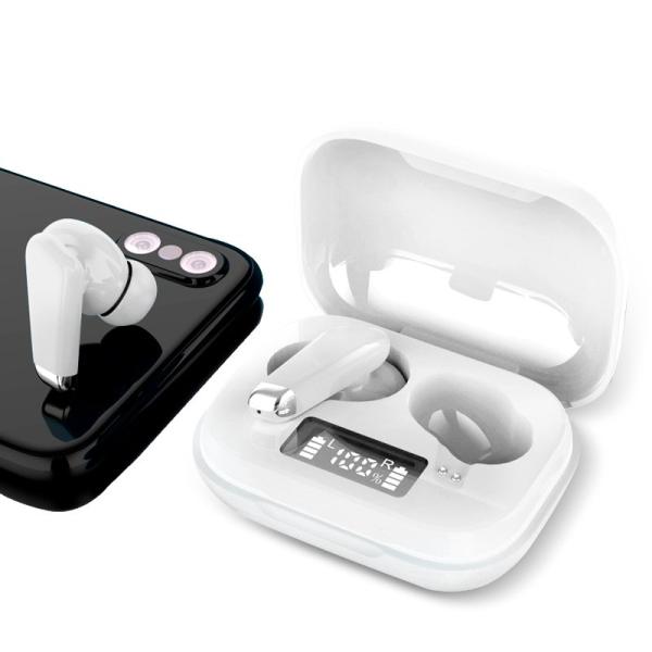 Auriculares Stereo Bluetooth Dual Pod Earbuds COOL URBAN Lcd Blanco