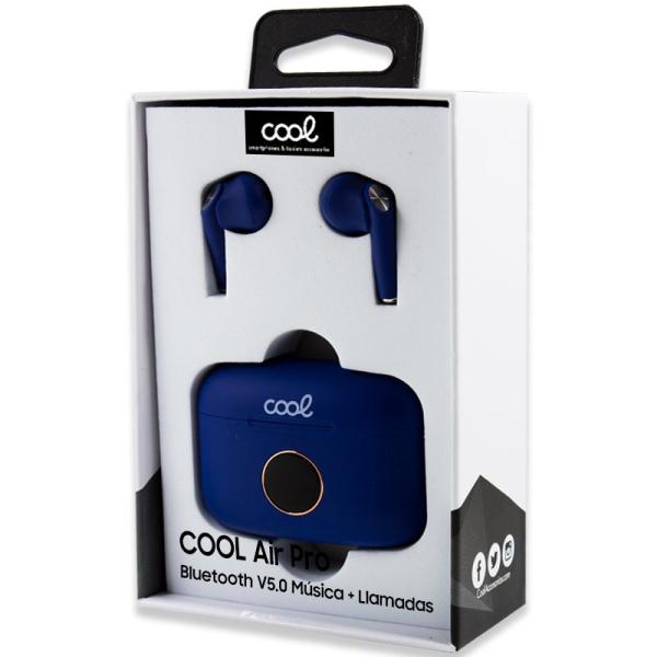 Auriculares Stereo Bluetooth Dual Pod Earbuds Lcd COOL AIR PRO Azul