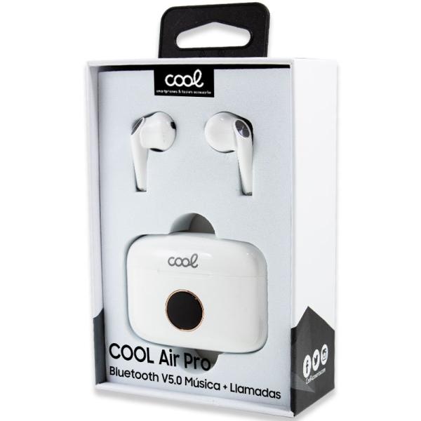 Auriculares Stereo Bluetooth Dual Pod Earbuds Lcd COOL AIR PRO Blanco