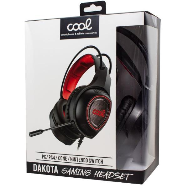 Auriculares Stereo PC / PS4 / PS5 / Xbox Gaming Iluminación COOL Dakota + Adapt. PS4