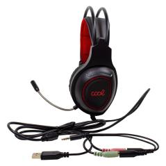 Auriculares Stereo PC / PS4 / PS5 / Xbox Gaming Iluminación COOL Dakota + Adapt. PS4