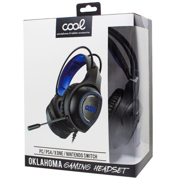 Auriculares Stereo PC / PS4 / PS5 / Xbox Gaming Iluminación COOL Oklahoma + Adapt. PS4