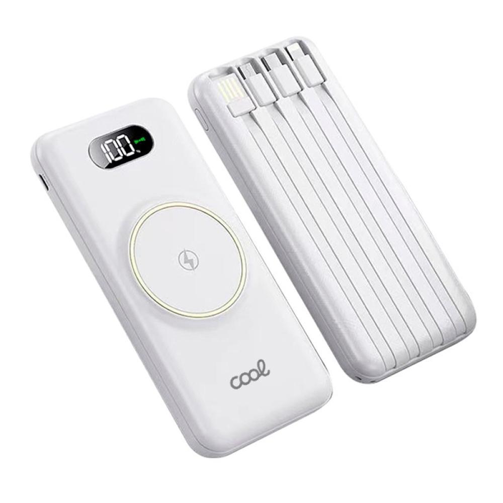 Bateria Externa Universal Power Bank 10.000 mAh (2 x usb / 2.1A) COOL  Leather Blanco - Cool Accesorios