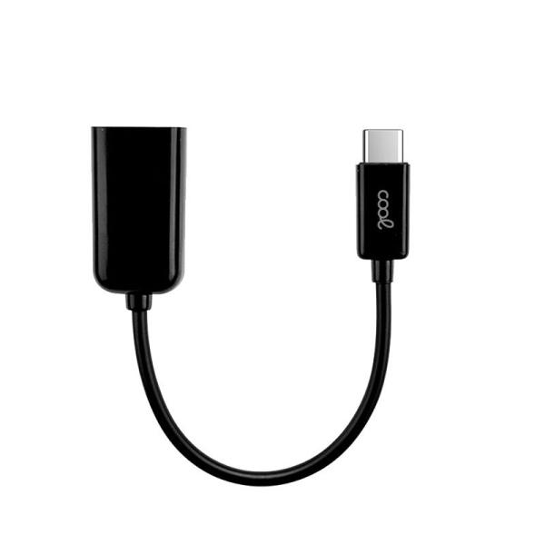 Cable Entrada USB OTG Tipo-C Universal COOL (Negro)