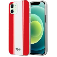 Carcasa COOL para iPhone 12 / 12 Pro Licencia Mini Cooper Rojo-Blanco