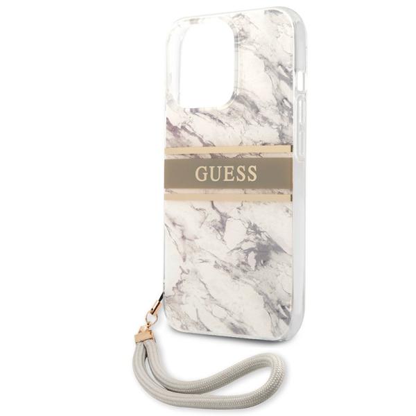 Carcasa COOL para iPhone 13 mini Licencia Guess Mármol + Colgante