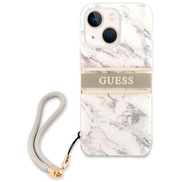 Carcasa COOL para iPhone 13 mini Licencia Guess Mármol + Colgante