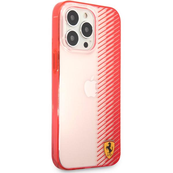 Carcasa COOL para iPhone 13 Pro Licencia Ferrari Transparente Rojo
