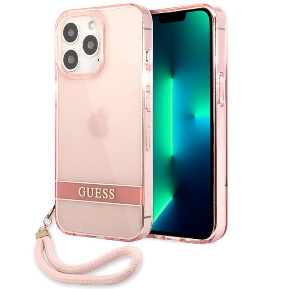 Carcasa COOL para iPhone 13 Pro Licencia Guess Rosa + Colgante